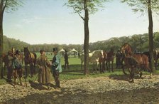 Horse Fair on the Maliebaan at The Hague, 1858. Creator: Cornelis Albertus Johannes Schermer.