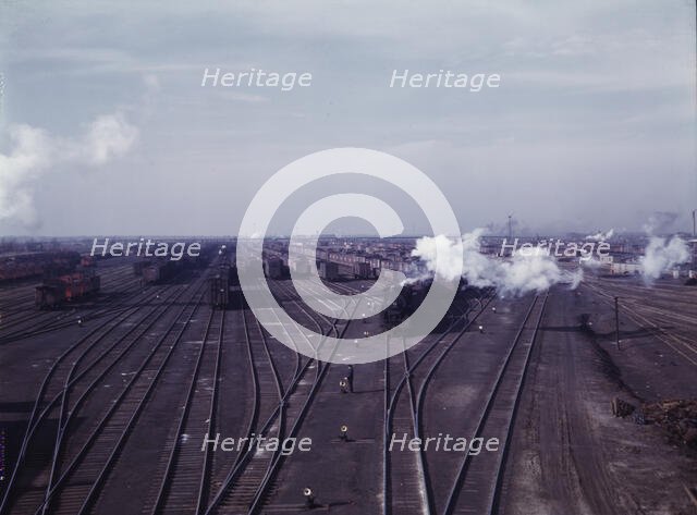 A general view of a classification yard at C & NW RR's Proviso(?) yard, Chicago, Ill., 1942. Creator: Jack Delano.