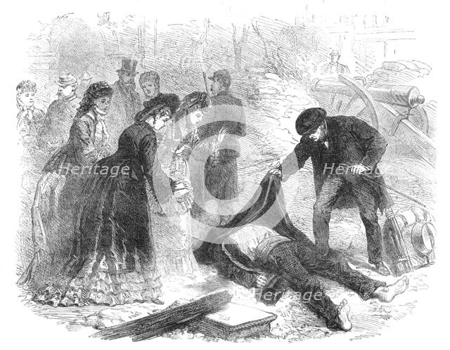 The Fighting in Paris: a street incident, 1871. Creator: Unknown.