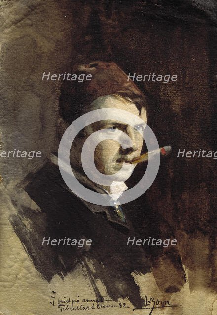 Selfportrait, 1882. Creator: Anders Leonard Zorn.