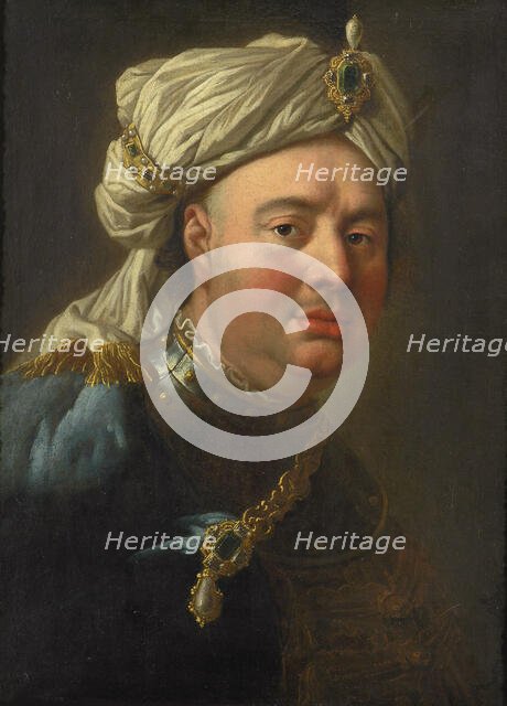 Portrait of Count Gustav Adolf von Gotter in a Turban, 1730. Creator: Mijtens (Meytens), Martin van, the Younger (1695-1770).