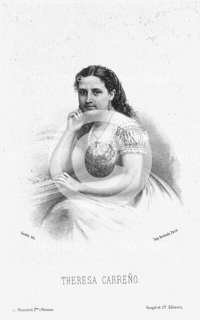 Portrait of the composer and pianist Teresa Carreño (1853-1917). Creator: Anonymous.
