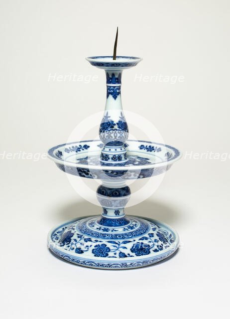 Pricket Candlestick, Qing dynasty (1644-1911), Qianlong reign mark (1736-1795), 18th/19th century. Creator: Unknown.