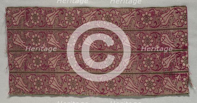 Textile Fragment, late 17th century. Creator: Unknown.