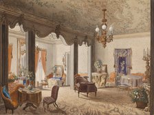 Drawing Room of Empress Alexandra Feodorovna at the Villa Butera near Palermo, 1846.