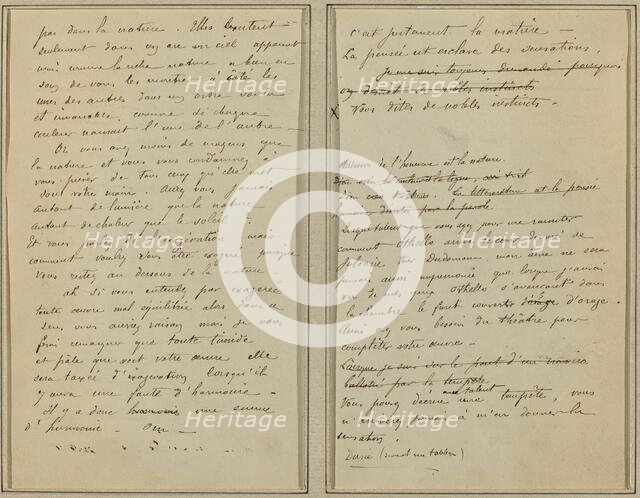 Manuscript Pages [verso], 1884-1888. Creator: Paul Gauguin.