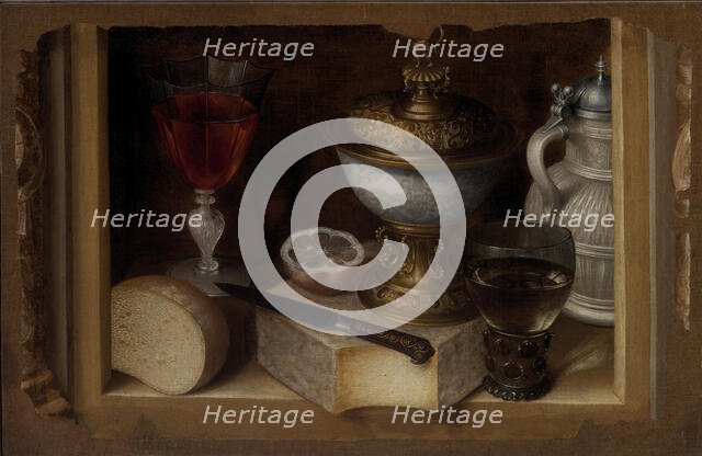 Still Life with Cheese, c1615-1620. Creator: Flegel, Georg (1566-1638).