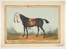 To Be Sold With All His Engagements-The Famous Race Horse Woolsack, June 29, 1829. Creator: William Heath.