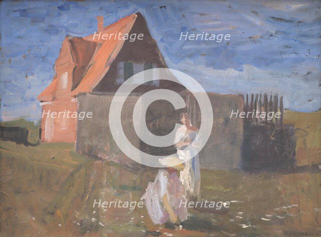 Evening Talk, 1930. Creator: Marius Hammann.