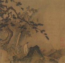 Scholar viewing a waterfall, late 12th-early 13th century. Creator: Ma, Yuan.