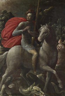 Saint George and the Dragon, 1620-1644. Creator: Cesare Rossetti.