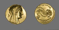 Octadrachm (Coin) Portraying Arsinoe II, 261 BCE, Issued by Ptolemy II Reign of Arsinoe II..., 276-2 Creator: Unknown.