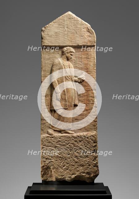 Grave Stele of Myttion, about 400 BC. Creator: Unknown.