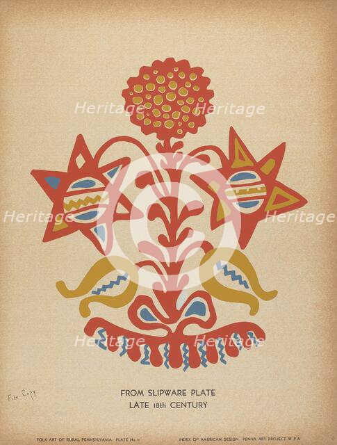 Plate 11: From the Portfolio "Folk Art of Rural Pennsylvania", c. 1939. Creator: Unknown.
