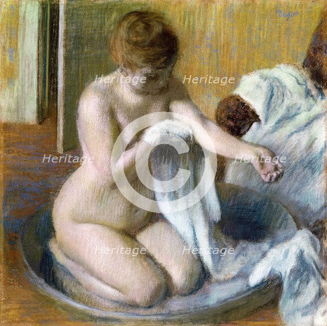 Femme au tub, ca. 1883. Artist: Degas, Edgar (1834-1917)
