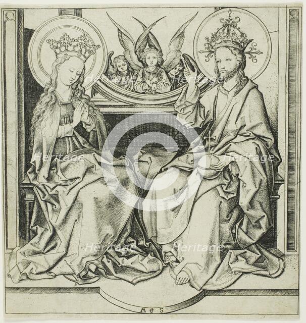 Christ Blessing the Virgin, c. 1476. Creator: Martin Schongauer.