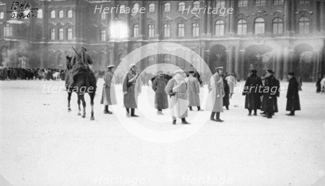 Palace Square, St Petersburg, Russia, on 'Bloody Sunday', 1905. Artist: Anon