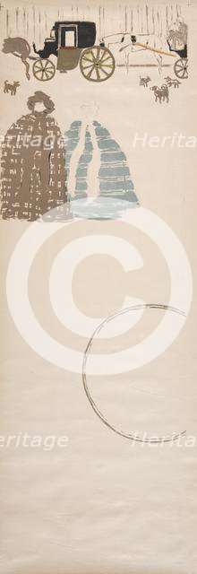 Nursemaids’ Promenade, Frieze of Carriages, 1895. Creator: Pierre Bonnard (French, 1867-1947).