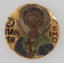 Roundel of Saint Panteleimon, Byzantine, 12th century. Creator: Unknown.