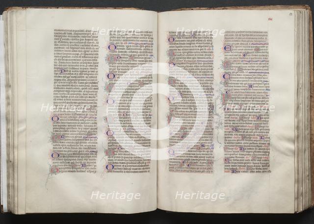The Gotha Missal: Fol. 53r, Text, c. 1375. Creator: Master of the Boqueteaux (French); Workshop, and.