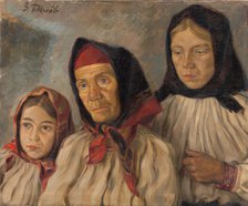 Listening to the Sermon, 1939. Creator: Stefan Polkorab.