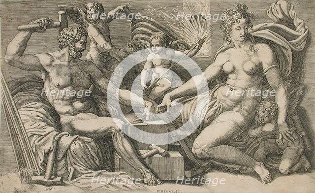 Venus and Vulcan at the Forge, mid-1550s. Creator: Giorgio Ghisi.