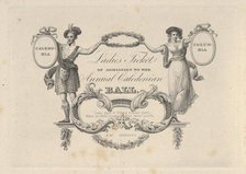 Ladies' Ticket of Admission to the Annual Caledonian Ball, 1824. Creator: Asher Brown Durand.