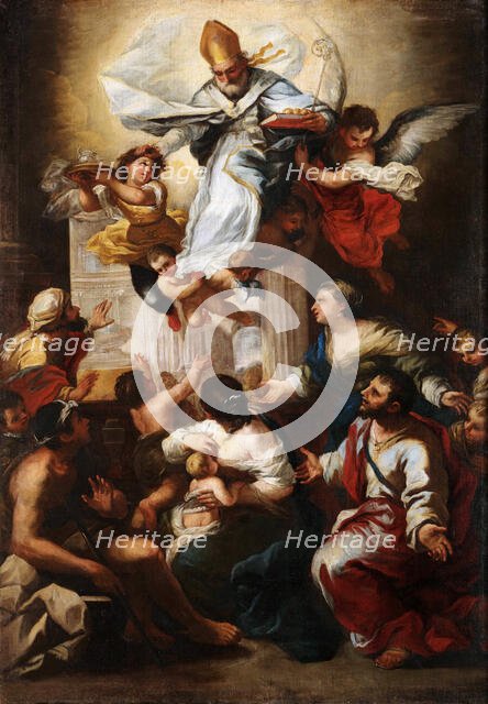 Saint Nicholas of Bari Saves the Young Cupbearer, c. 1655. Creator: Giordano, Luca (1632-1705).