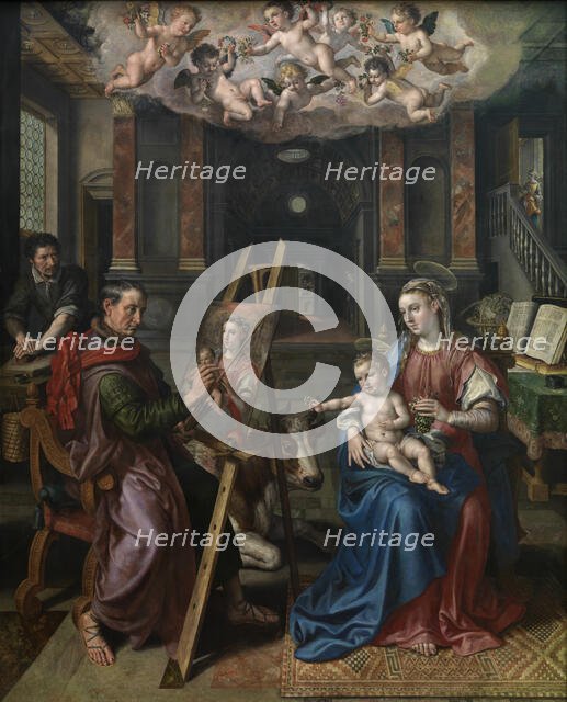 Saint Luke Painting the Virgin, 1602. Creator: Martin de Vos.