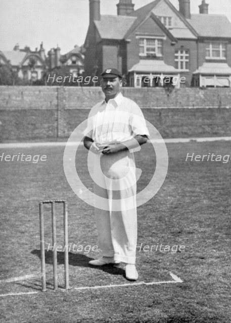 Fred Tate, Sussex and England cricketer, c1899. Artist: Hawkins & Co