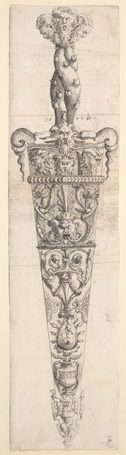 (Design for a Dagger and Sheath), 1543. Creator: Augustin Hirschvogel.