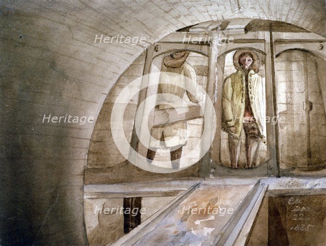 View of the shield used in the construction of the Thames Tunnel, London, 1835. Artist: Edmund Marks