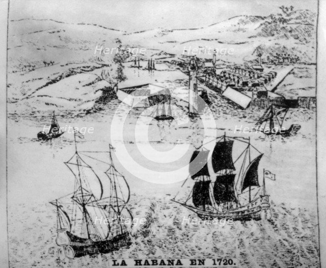 Havana in 1720, 1910s. Artist: Unknown