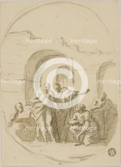 Saint Paul and Barnabas at Lystra, c. 1714. Creator: Sir James Thornhill.