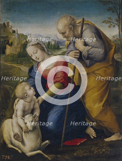 The Holy Family with a Lamb, 1507. Artist: Raphael (1483-1520)