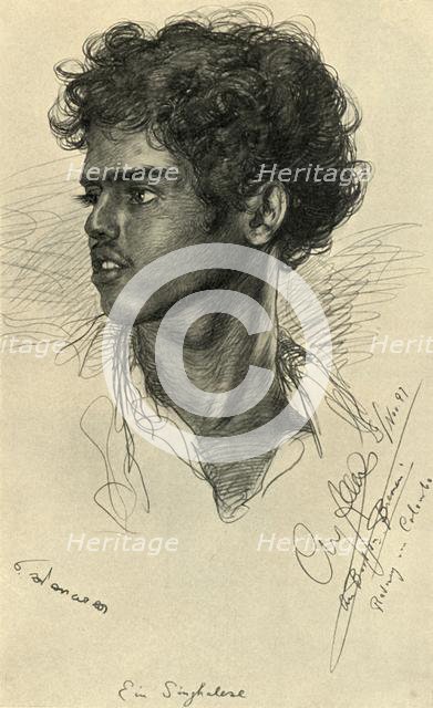 Sinhalese man, Colombo, Ceylon, 1898. Creator: Christian Wilhelm Allers.