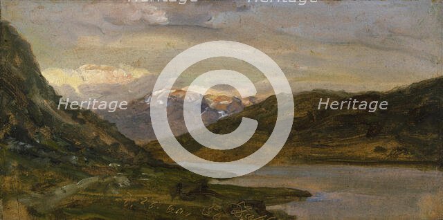 Landscape at Nystuen on Filefjell, 1850. Creator: Johan Christian Dahl.