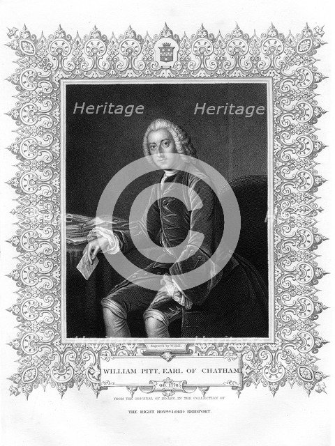 William Pitt, 1st Earl of Chatham, British Whig statesman, (19th century).Artist: W Holl
