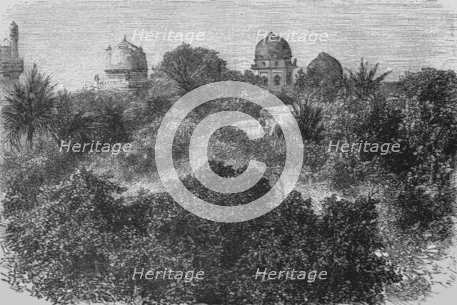 'Royal Tombs at Golconda; Notes on the Ancient Temples of India', 1875. Creator: Unknown.