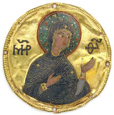 Medallion with the Virgin from an Icon Frame, Byzantine, ca. 1100. Creator: Unknown.