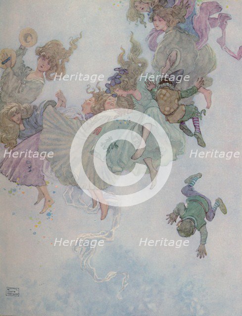 'Round and Round They Went, Such Whirling and Twirling', c1930. Artist: W Heath Robinson.