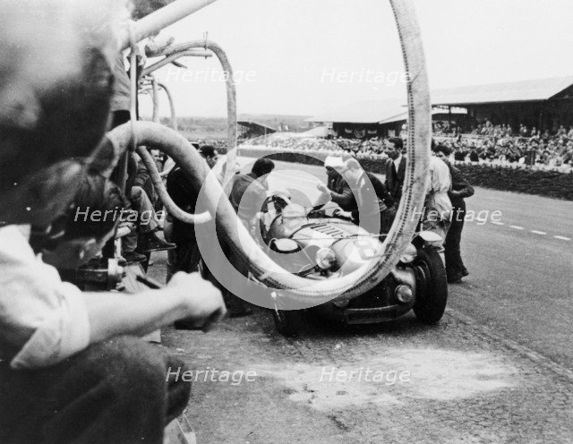 Delahaye 175S in the pits, Le Mans, France, 1951. Artist: Unknown