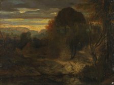 Evening landscape, 1854. Creator: Alexandre Gabriel Descamps.