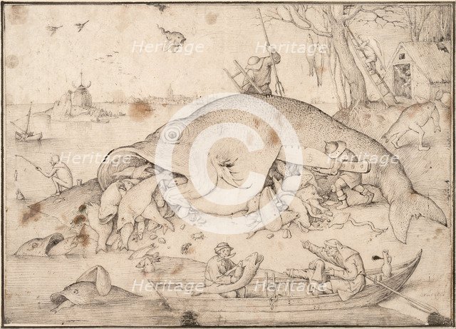 Big Fish Eat Little Fish, 1556. Artist: Bruegel (Brueghel), Pieter, the Elder (ca 1525-1569)
