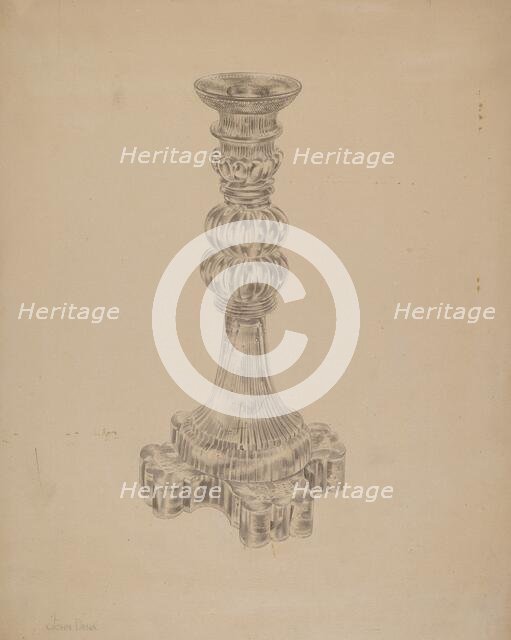 Candlestick, c. 1938. Creator: John Dana.