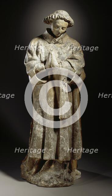 Ecclesiastical Figure in Prayer, between c.1400 and c.1420. Creator: Unknown.