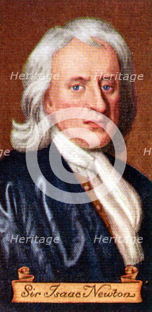Sir Isaac Newton, taken from a series of cigarette cards, 1935. Artist: Unknown