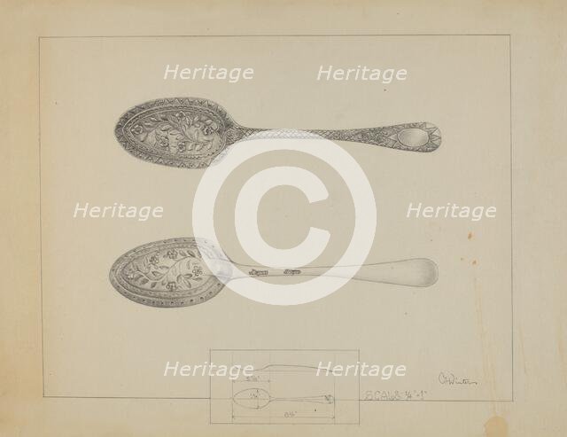 Silver Spoon, c. 1936. Creator: Charlotte Winter.