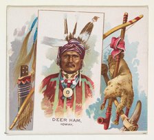 Deer Ham, Ioway, from the American Indian Chiefs series (N36) for Allen & Ginter Cigarette..., 1888. Creator: Allen & Ginter.