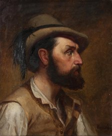 Self-portrait as a hunter, c1870. Creator: Edvard Perseus.